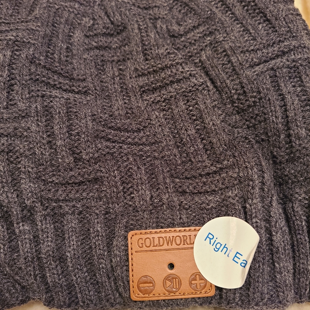 NWOT Gray Goldworld Bluetooth gray beanie